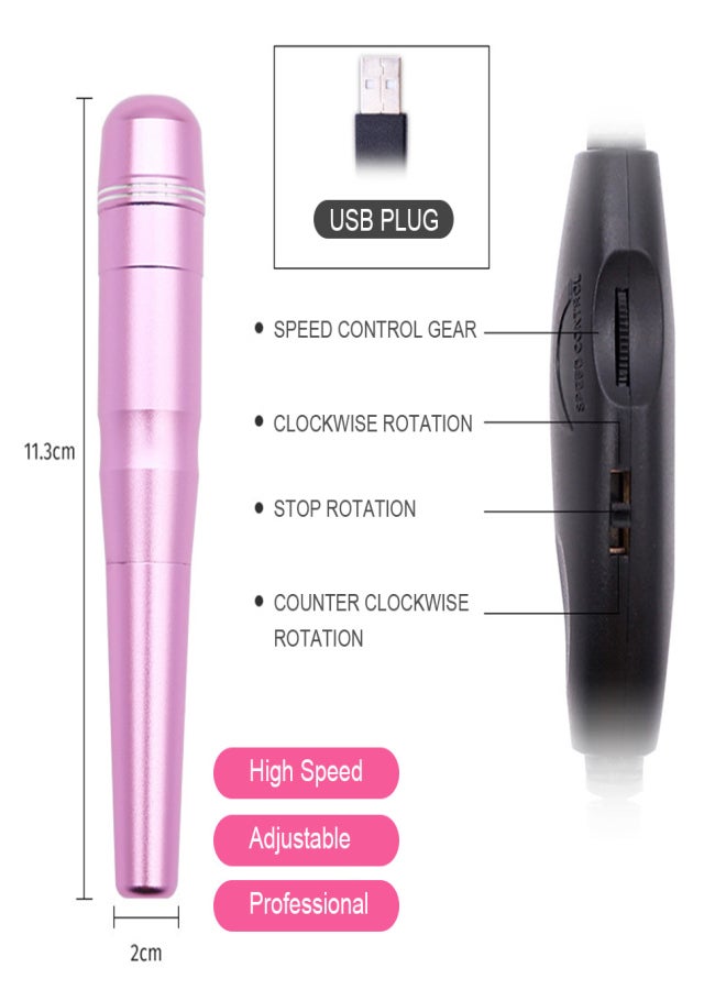 CY-S003  Electric Nail Drill Manicure Pedicure Nail Drill Kit 20000 RPM Electric Nail File Set for Home Salon for Gel Nail Natural Nail - Image 2