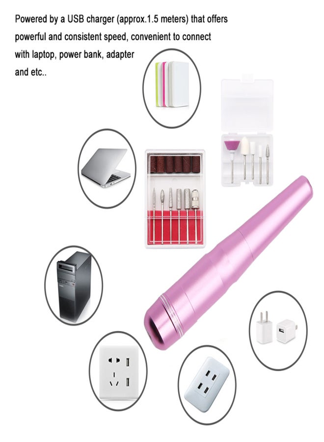 CY-S003  Electric Nail Drill Manicure Pedicure Nail Drill Kit 20000 RPM Electric Nail File Set for Home Salon for Gel Nail Natural Nail - Image 4