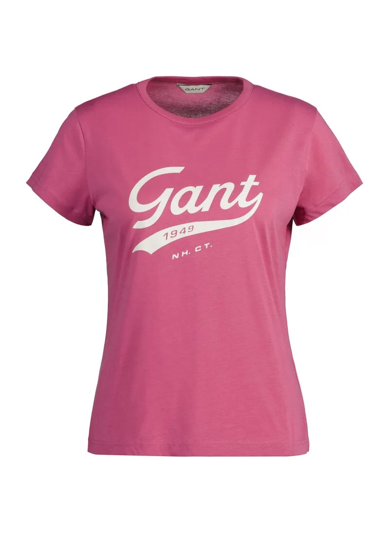 غانت Gant Regular Fit Script Graphic T-Shirt