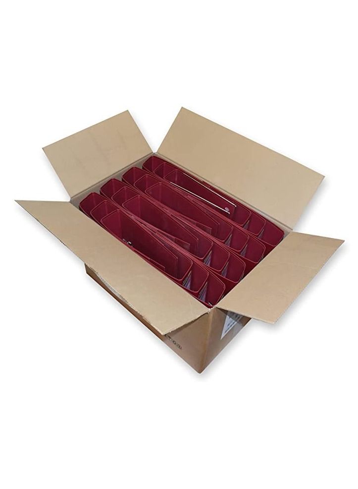 FIS Pack of 24 Pieces PP Lever Arch Box File Maroon - Image 1