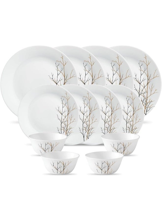 La Opala Diva Ivory Dinner Set 12 Pcs Golden Fall - Image 1