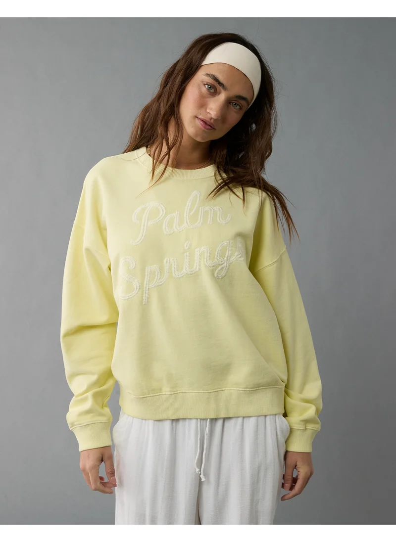 American Eagle AE Relaxed Fit Destination Graphic Sweatshirt