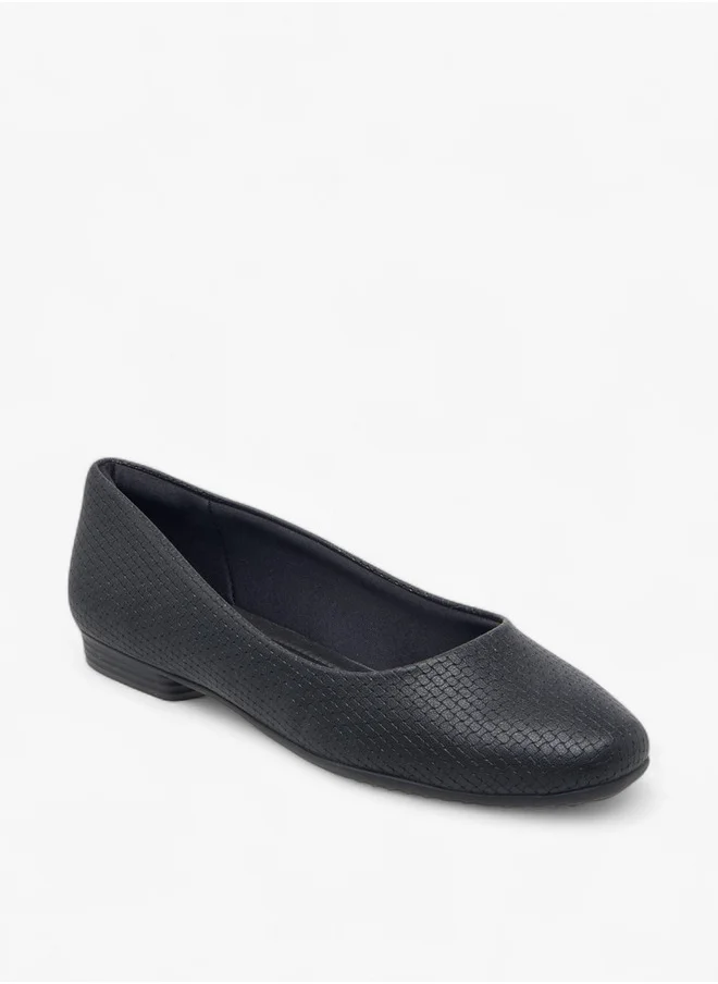 PICCADILLY Women's Textured Slip-On Ballerina Shoes