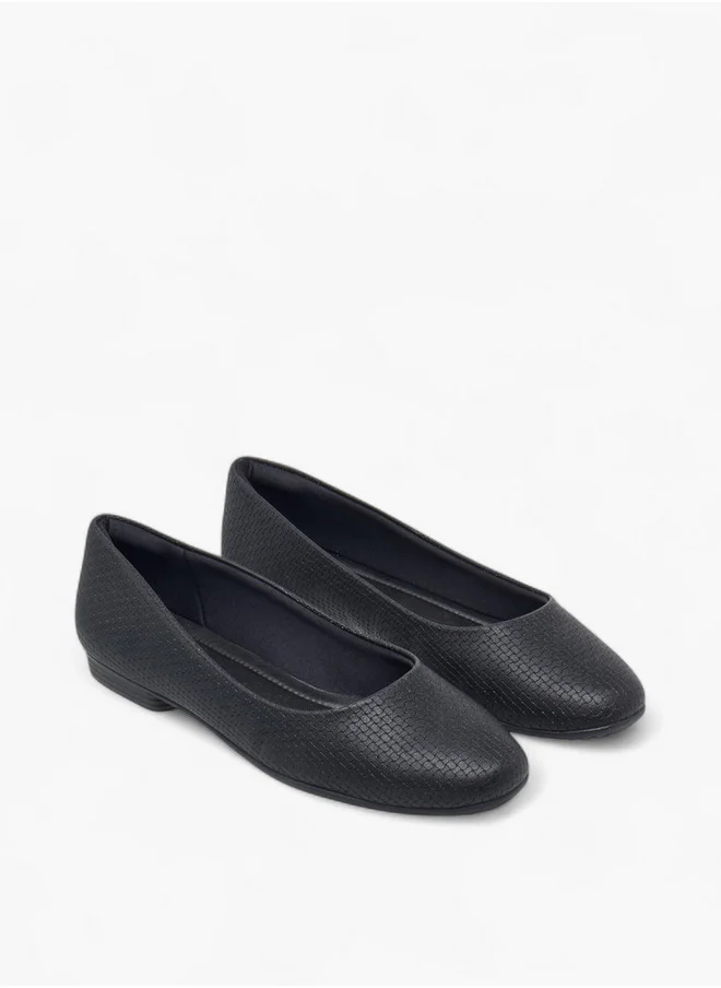 PICCADILLY Women's Textured Slip-On Ballerina Shoes