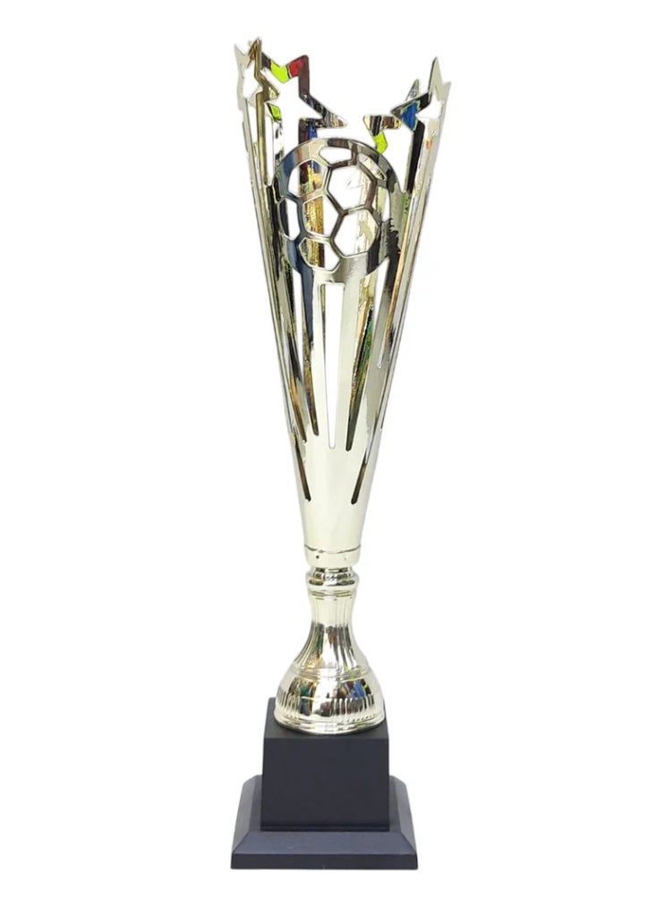 Spall Silver Football Star Trophy – 43cm with Black Base | Premium Award for Soccer Champions  - Image 1