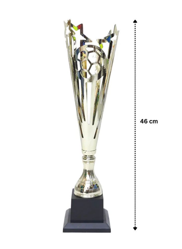 Spall Silver Football Star Trophy – 43cm with Black Base | Premium Award for Soccer Champions  - Image 2