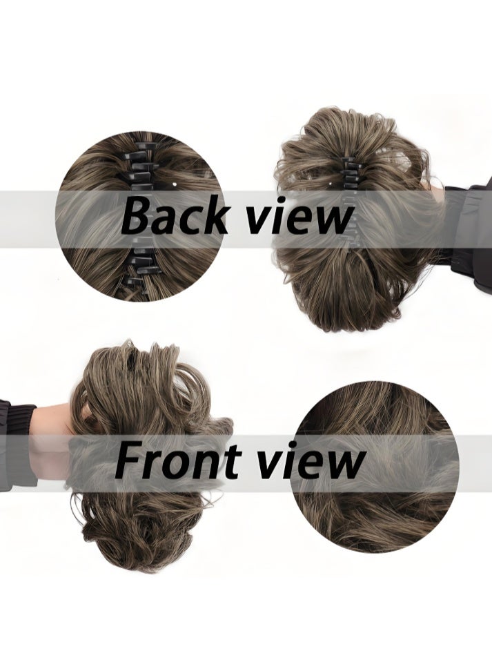 KHAJUL Black Bloom Bun Hair Clip, No-Damage Hair Claw for Women, Snag-Free Large Hair Clamp for Thick Hair, Messy Bun Maker Tool for Girls, Elegant Hair Accessories for Women - Image 4