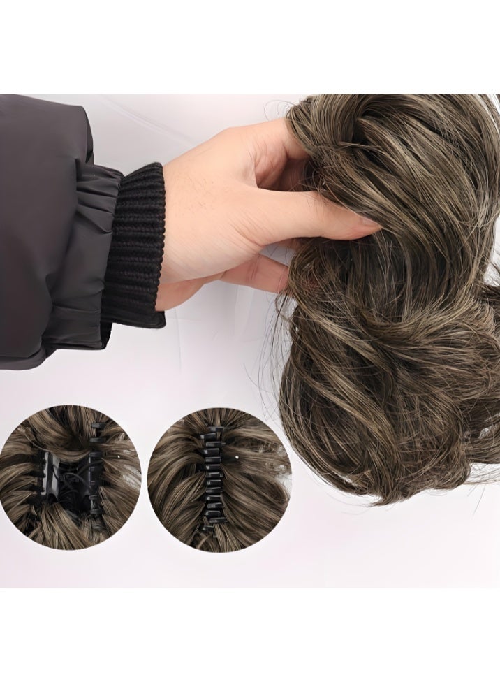 KHAJUL Black Bloom Bun Hair Clip, No-Damage Hair Claw for Women, Snag-Free Large Hair Clamp for Thick Hair, Messy Bun Maker Tool for Girls, Elegant Hair Accessories for Women - Image 5