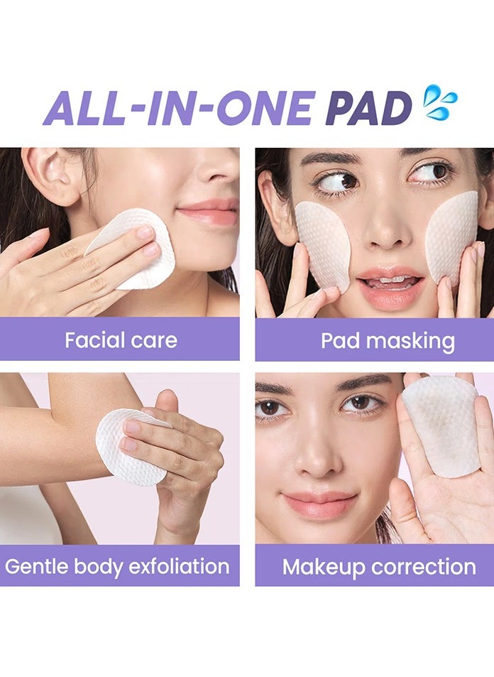 Glam Up - Glam Up Firm Hydrating Bakuchiol + Vegan Bamboo Toner Pads Soft Natural Retinol Alternative | Hypoallergenic Natural Cotton Gauze for Fine Lines and Dry Aging Skin 65 Pads - Image 1
