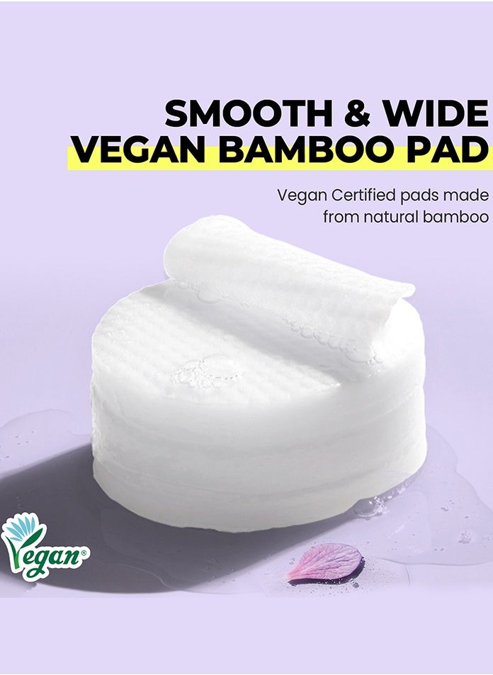 Glam Up - Glam Up Firm Hydrating Bakuchiol + Vegan Bamboo Toner Pads Soft Natural Retinol Alternative | Hypoallergenic Natural Cotton Gauze for Fine Lines and Dry Aging Skin 65 Pads - Image 1