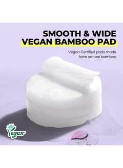 Glam Up Glam Up Firm Hydrating Bakuchiol + Vegan Bamboo Toner Pads Soft Natural Retinol Alternative | Hypoallergenic Natural Cotton Gauze for Fine Lines and Dry Aging Skin 65 Pads  - Image 4