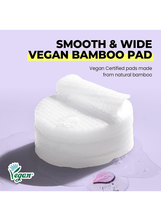 Glam Up - Glam Up Firm Hydrating Bakuchiol + Vegan Bamboo Toner Pads Soft Natural Retinol Alternative | Hypoallergenic Natural Cotton Gauze for Fine Lines and Dry Aging Skin 65 Pads - Image 1