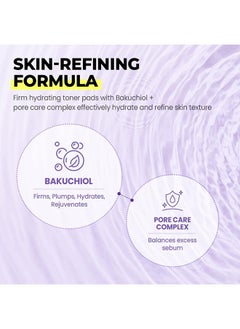 Glam Up Glam Up Firm Hydrating Bakuchiol + Vegan Bamboo Toner Pads Soft Natural Retinol Alternative | Hypoallergenic Natural Cotton Gauze for Fine Lines and Dry Aging Skin 65 Pads  - Image 3