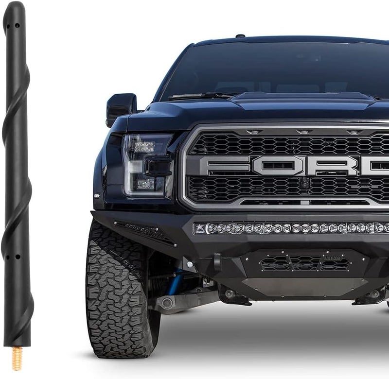 KSaAuto Short Antenna Compatible with Ford F150 2009-2021, 7 Inch Flexible Rubber Car Wash Proof Antenna Replacement Mast, New Designed for Optimized Car Radio FM/AM Reception Transit & use compatible - Image 1