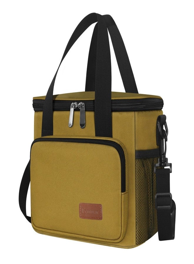 Femuar Lunch Bags for Women/Men, Insulated Lunch Bag for Work Office Picnic - Lunch Cooler Bag Leakproof Lunch Box with Adjustable Shoulder Strap - Khaki - Image 1