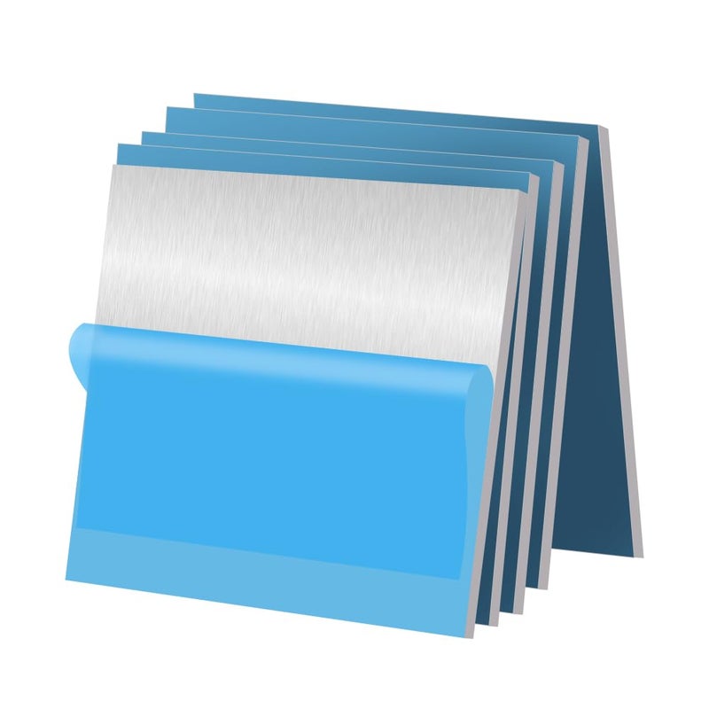 Tynulox 5PCS 6061 Aluminum Sheet Metal 1/4" x 4" x 4", Aluminum Plates Covered with Protective Film, Heat Treatable Aluminum Flat Bar for DIY Craft, Industry - Image 1