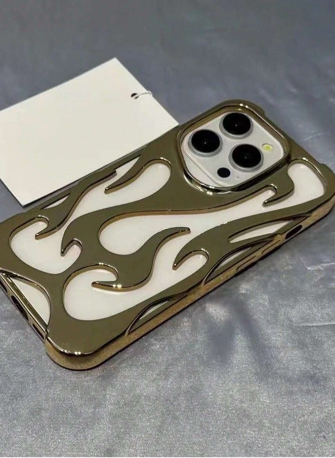 غطاء وحافظة لجوال أيفون 16 برو شكل مموج جذاب وعصري - Image 4