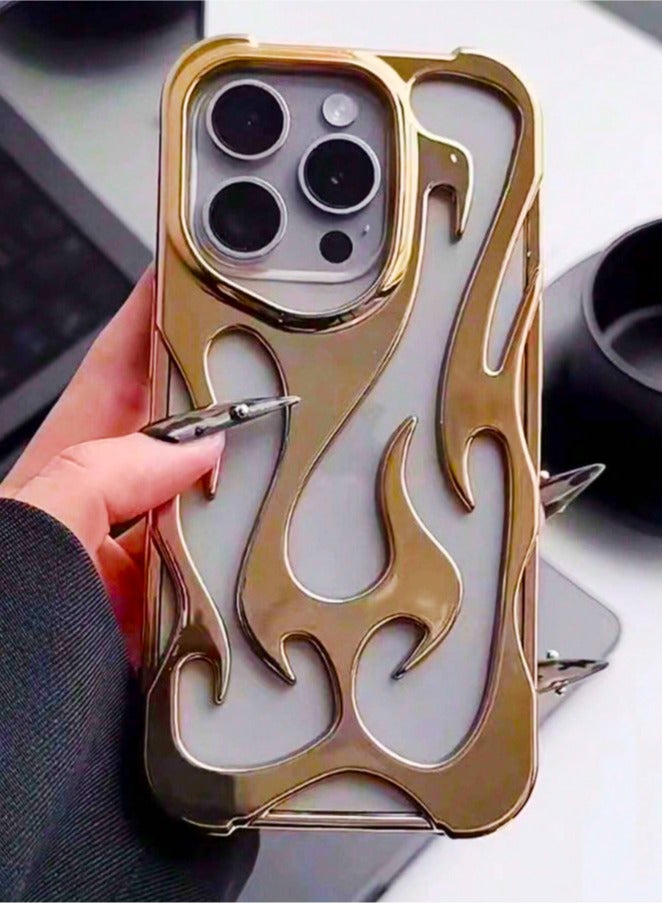 غطاء وحافظة لجوال أيفون 16 برو شكل مموج جذاب وعصري - Image 5