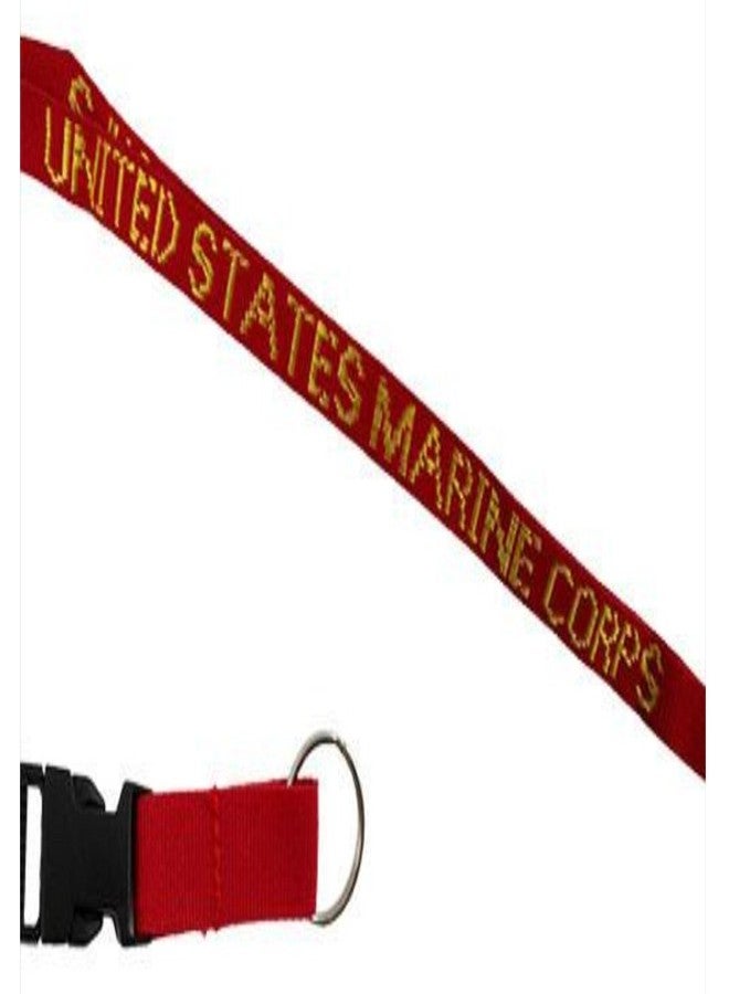 VANGUARD Marine Corps Key Lanyard - red with U.S. Marine Corp in gold letters - Image 3