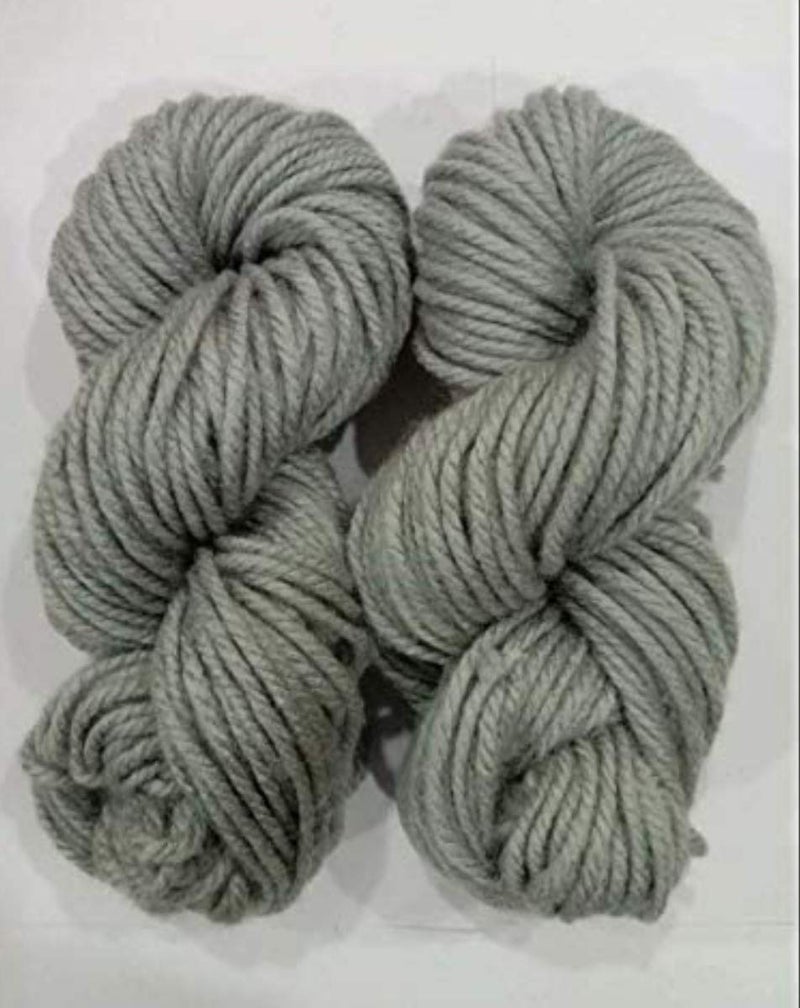 NTGS GANGA Knitting Yarn Thick Chunky Wool, 400 gm Best Used with Knitting Needles, Crochet Needles Wool Yarn for Knitting, Shade Colour-Light Grey - Image 3