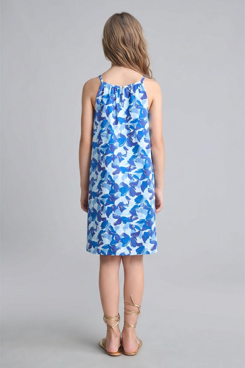 DeFacto Blue Girl Girl Strappy Woven Dress Casual - Image 5
