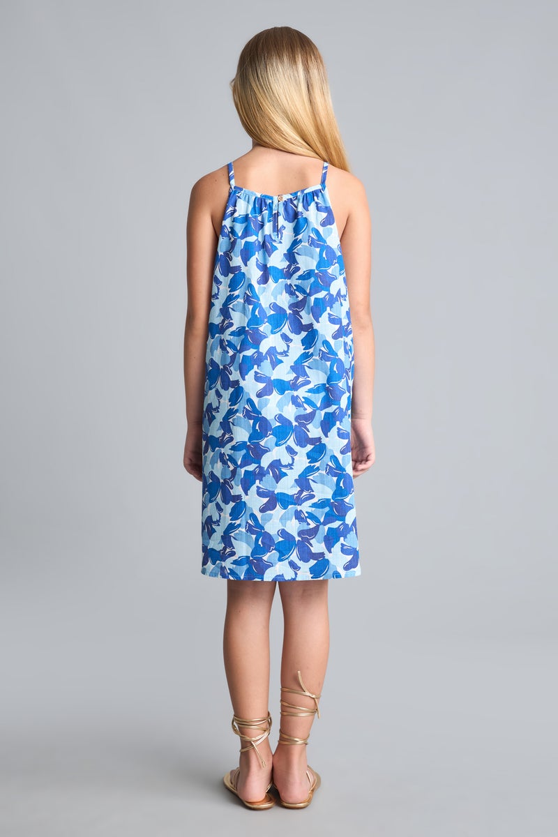 DeFacto Blue Girl Girl Strappy Woven Dress Casual - Image 5