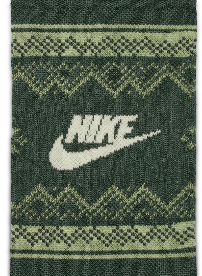 نايكي Nike Everyday Essentials Fair Isle Crew Socks