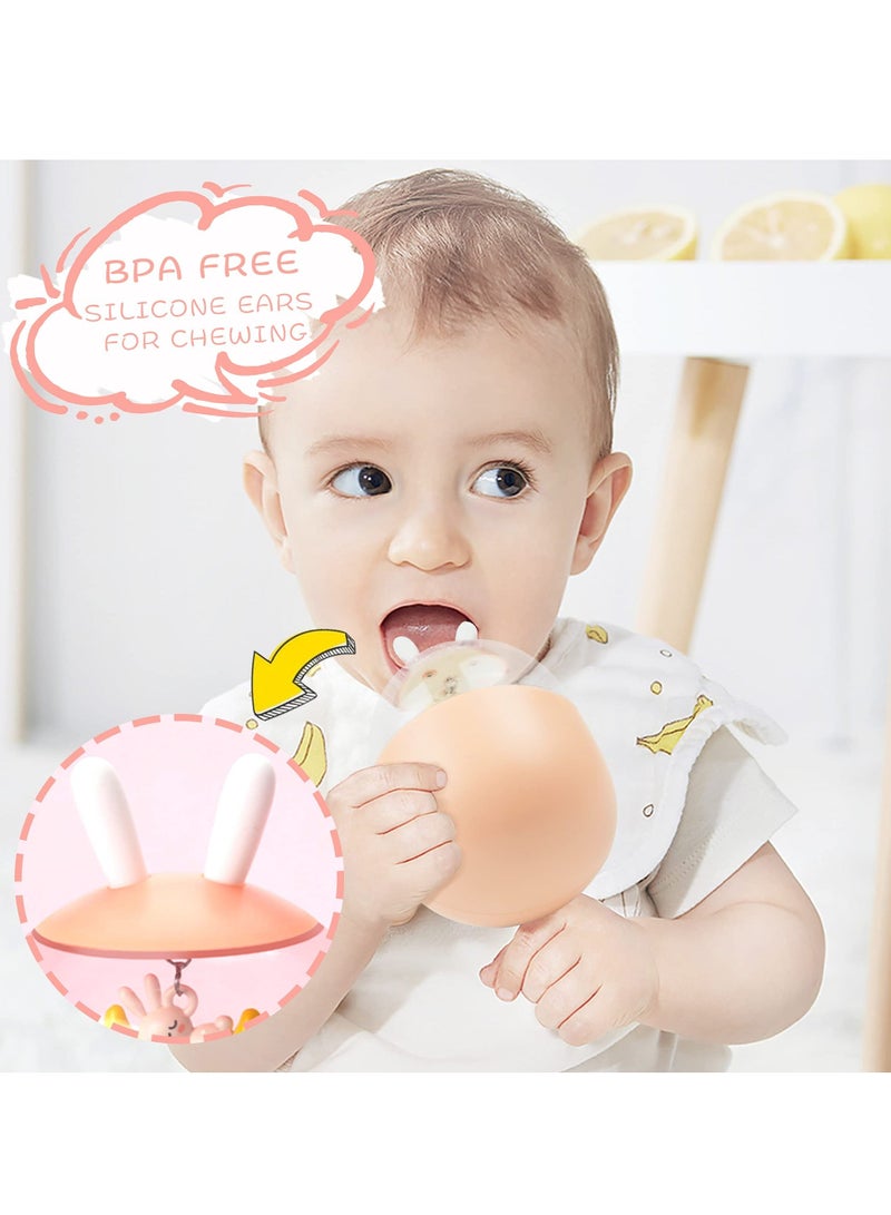 Baby Toys Wobblers, Enlightenment Toys Tumblers, Early Learning Toys, Newborn Gifts with Jingle and Silicone Ears for Baby, Kid, Toddler, girl(Pink) - Image 5