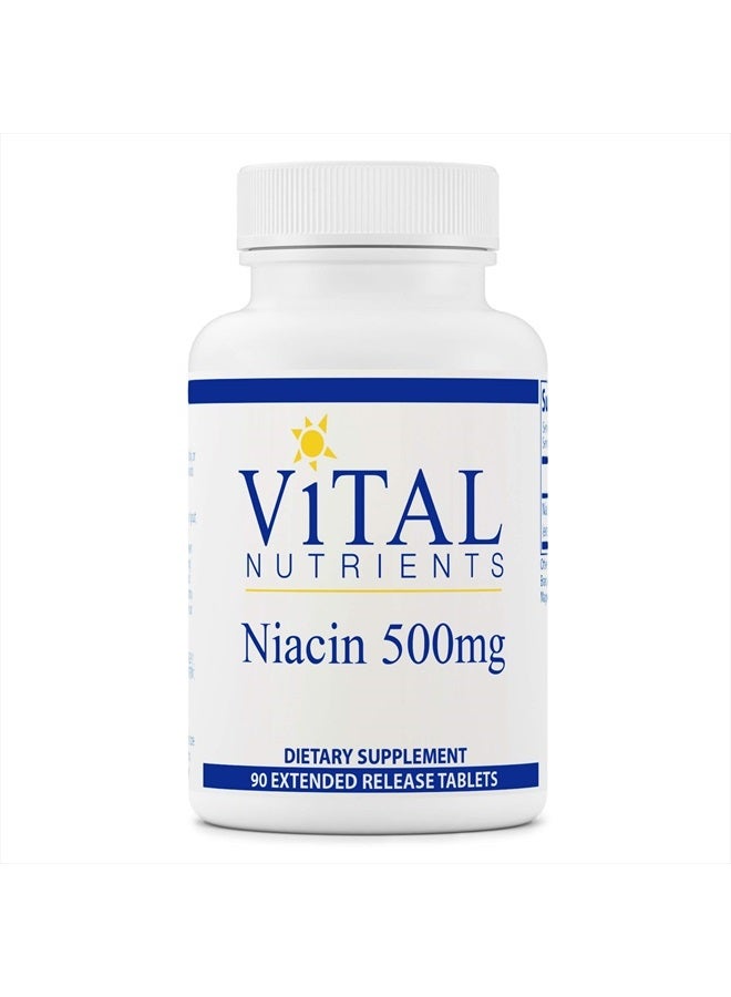 Vital Nutrients Niacin - 90 Extended-Release Tablets per Bottle - 500 mg - Image 1