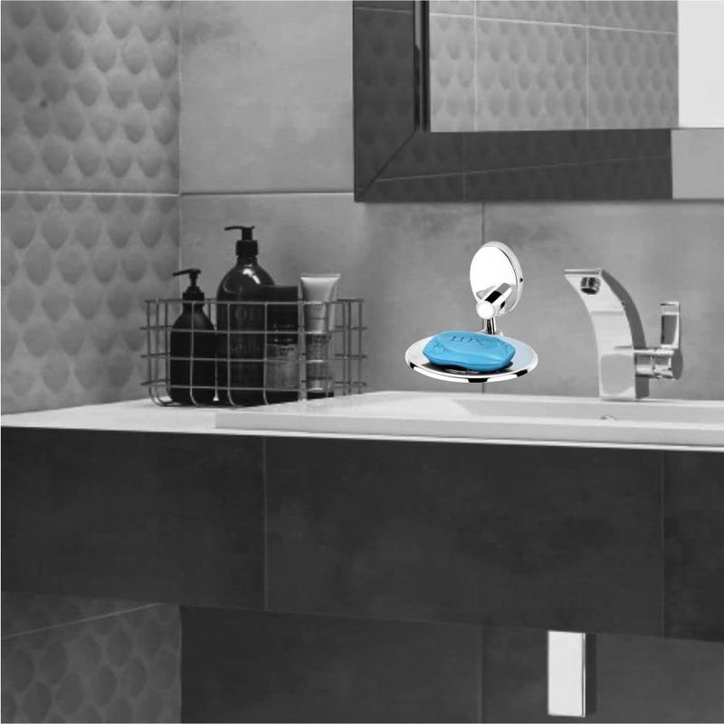 LivesUp Oval Shape Wall Mounted Stainless Steel Single Soap Holder for Bathroom, Soap Stands for Bathroom Wall/Soap Tray for Bath Dish Bathroom Accessories and Fittings Rust & Corrosion Free - Image 3