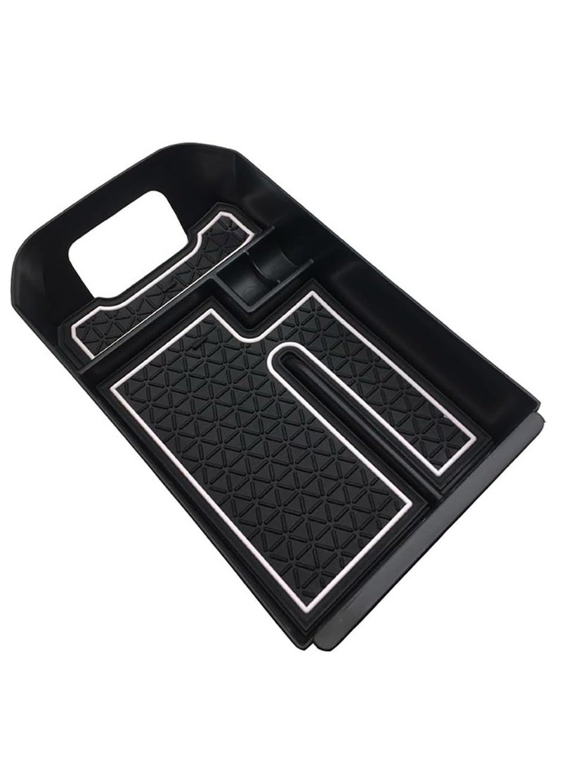 Rubik صندوق تخزين مسند الذراع المركزي لسيارة تويوتا RAV4 2019 2020، صينية تنظيم الكونسول - أسود/أبيض - Image 1