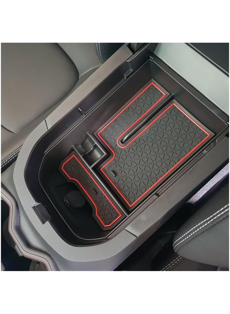 Rubik صندوق تخزين مسند الذراع المركزي لسيارة تويوتا RAV4 2019 2020، صينية تنظيم الكونسول - أسود/أبيض - Image 2