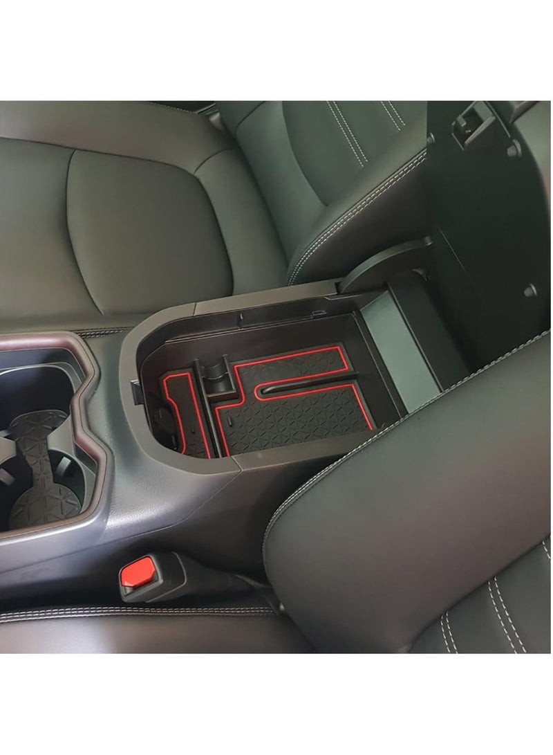 Rubik صندوق تخزين مسند الذراع المركزي لسيارة تويوتا RAV4 2019 2020، صينية تنظيم الكونسول - أسود/أبيض - Image 3