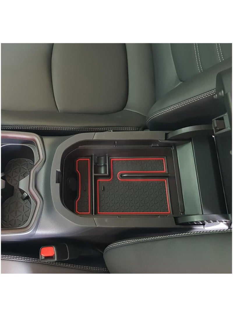 Rubik صندوق تخزين مسند الذراع المركزي لسيارة تويوتا RAV4 2019 2020، صينية تنظيم الكونسول - أسود/أبيض - Image 4