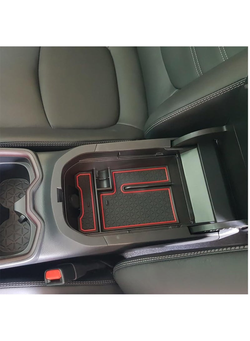 Rubik صندوق تخزين مسند الذراع المركزي لسيارة تويوتا RAV4 2019 2020، صينية تنظيم الكونسول - أسود/أبيض - Image 5