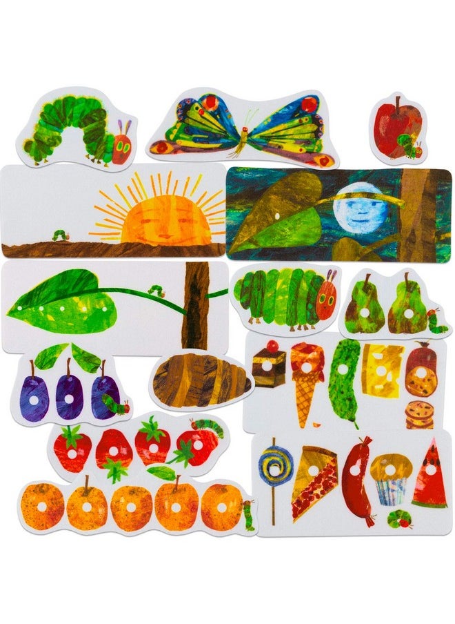 ليتل فوك فيجوالز مجموعة من 14 قطعة من القصص المصنوعة من الفلانيل/اللباد من The Very Hungry Caterpillar للأطفال الصغار ومرحلة رياض الأطفال والتعليم التفاعلي  - Image 1