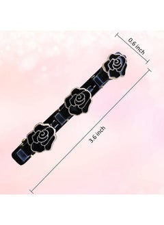 ANNACREATIONS Korean Style Sparkling Crystal Stone Braided Hair Clip With 3 Small Hair Clip For Girls Women Pack Of 4 Pcs  - Image 5