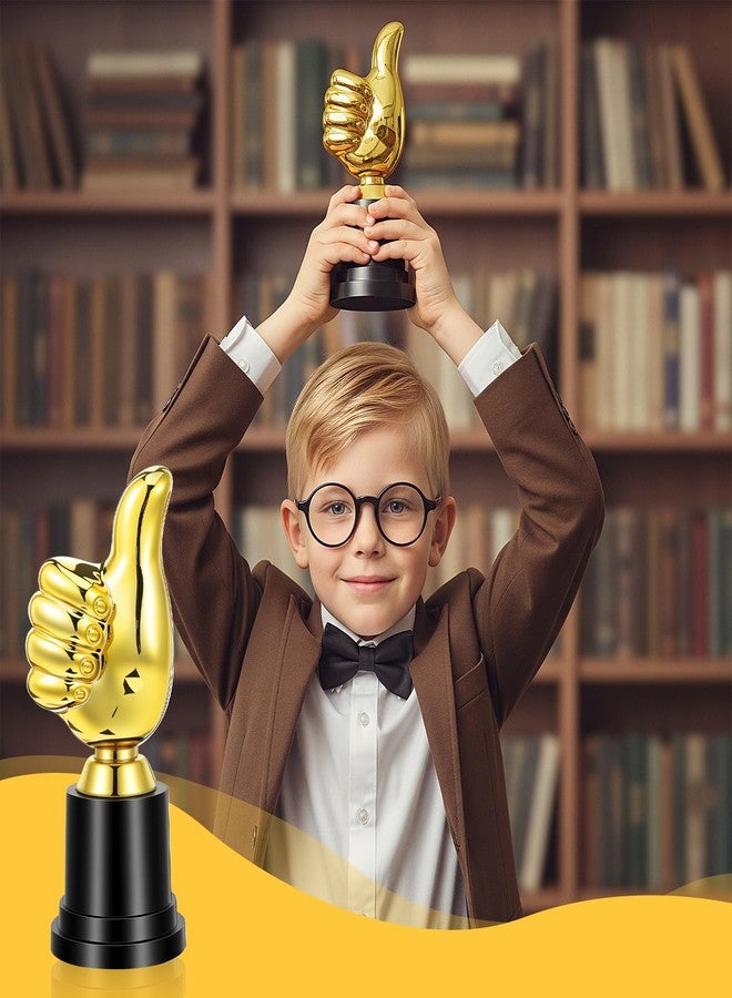 Quilax Mini Thumbs Up Trophy Award, 5.12in Plastic Winner Trophies for Celebrations, Sports, Classroom, Office, and Competitions - Image 5
