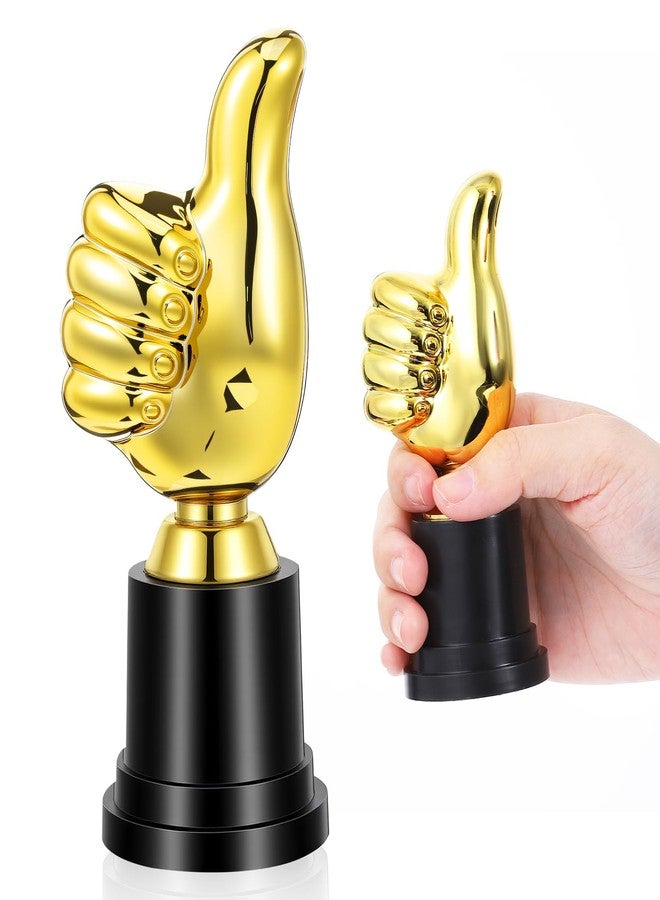 Quilax Mini Thumbs Up Trophy Award, 5.12in Plastic Winner Trophies for Celebrations, Sports, Classroom, Office, and Competitions - Image 1