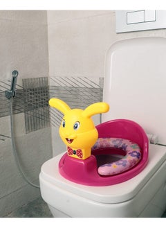 Nabhya Kids Toilet Trainer Baby Potty Seat With Rabbit Handle And Back Support Toilet Seat For Girls & Boys (Pink)  - Image 1