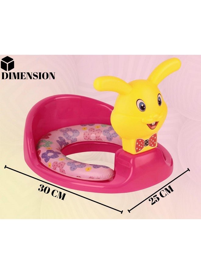 Nabhya Kids Toilet Trainer Baby Potty Seat With Rabbit Handle And Back Support Toilet Seat For Girls & Boys (Pink) - Image 5