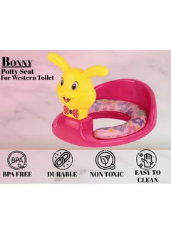Nabhya Kids Toilet Trainer Baby Potty Seat With Rabbit Handle And Back Support Toilet Seat For Girls & Boys (Pink)  - Image 4