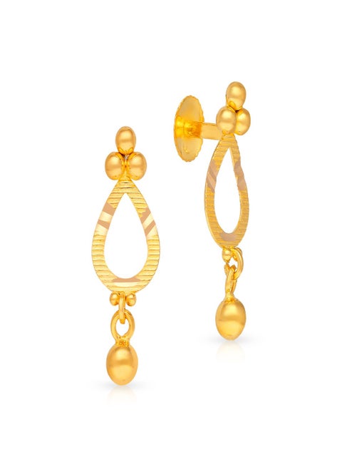 22KT 916 Gold Earrings for Girls ERKER40545