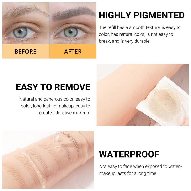FeiCuiYun 6Pcs Eyebrow Pencils for Women, Wooden Hard-Core Black Eyebrow and Eyeliner Pencil, Long Lasting Waterproof and Sweat-Proof, Beginner Makeup Brow Pencil, Create a Natural Eye Brow Makeup - Image 4