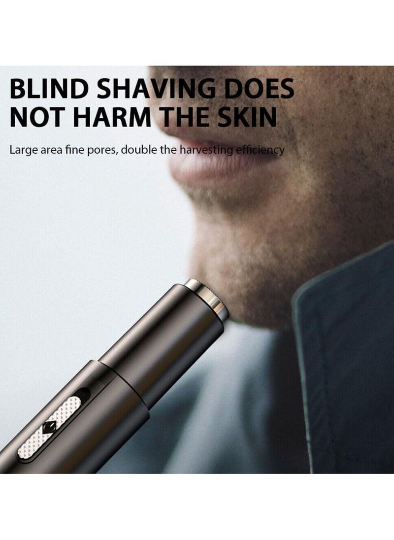 MYONE Nose Ear Clipper Hair Trimmer Rechargeable, Electric Nose and Ear Hair Trimmer, 2 in 1 Painless Facial Hair Trimmer with Dual Edge Blades, Washable Stainless Steel Blade (Black) - Image 5