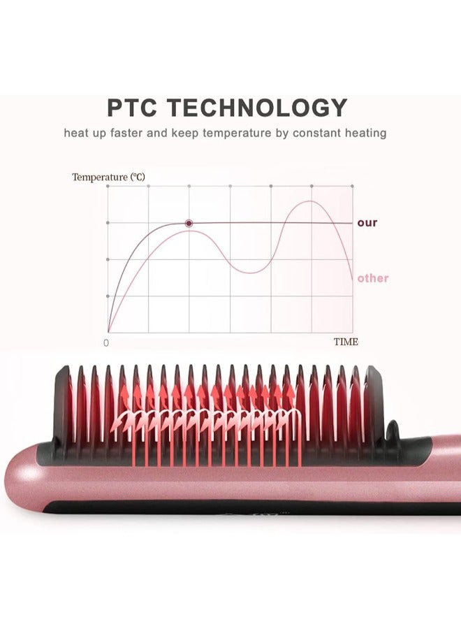 K.SKIN Hair Straight Comb 3 in 1 Hair Straightener Brush Hair Curler KD388A - Image 4