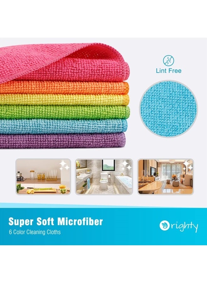 Orighty Microfiber Cleaning Cloths, Pack of 12, Highly Absorbent Cleaning Supplies, Lint Free Cloths for Multiple-use, Powerful Dust Removal Cleaning Rags for House, Kitchen, Car Care(12x12 inch) - Image 2