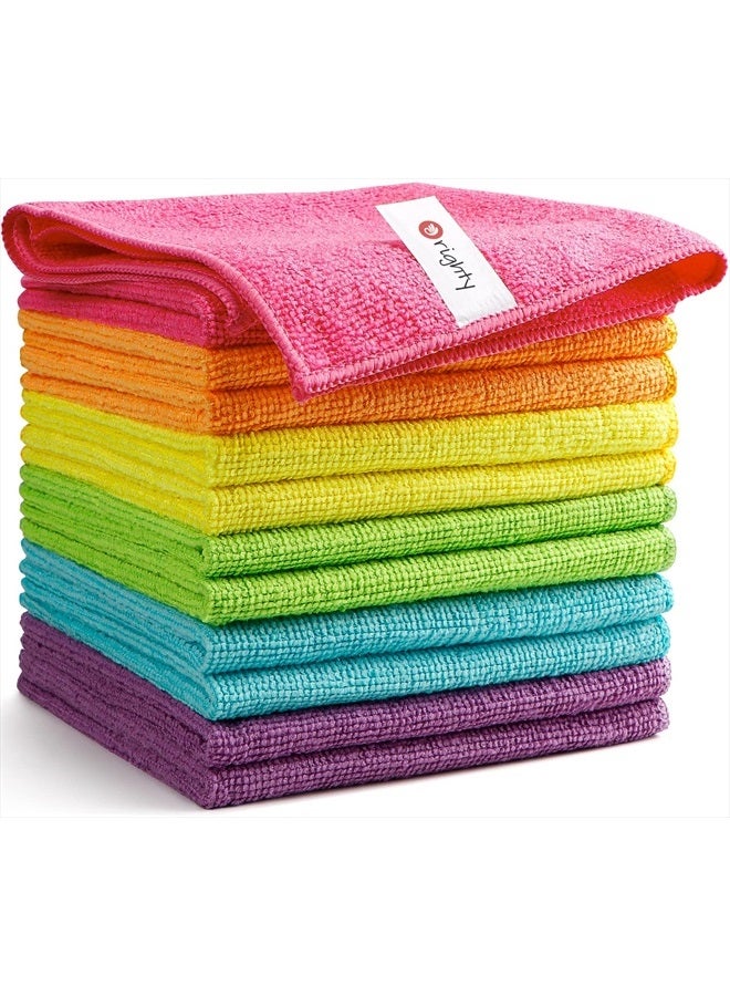 Orighty Microfiber Cleaning Cloths, Pack of 12, Highly Absorbent Cleaning Supplies, Lint Free Cloths for Multiple-use, Powerful Dust Removal Cleaning Rags for House, Kitchen, Car Care(12x12 inch) - Image 1