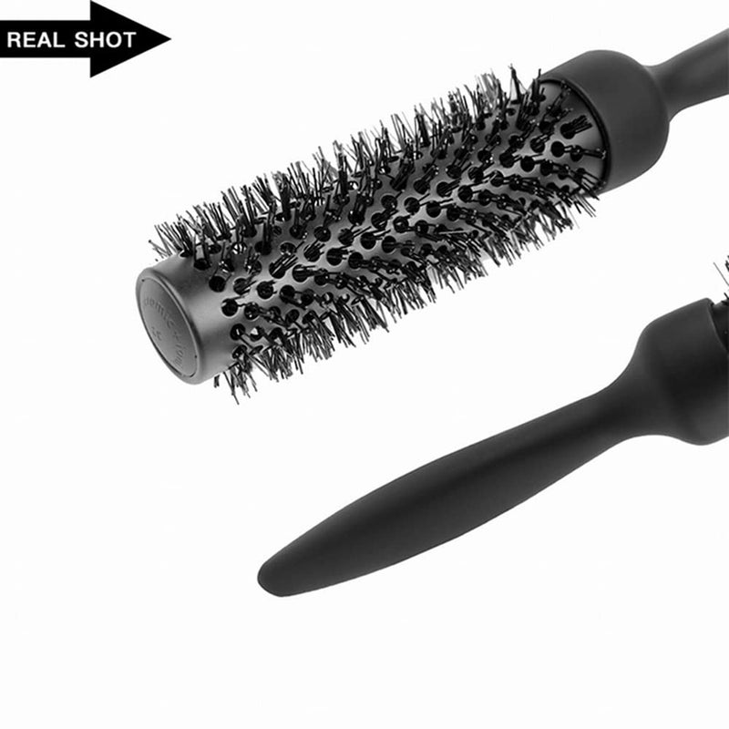 FOLELLO Professional Round Hair Brush Ceramic Coated Metal Barrel Brushes for Smoothing Curling Straightening Heat resistant Blow Dry Hair Brush for Men Women 53MM - Image 4