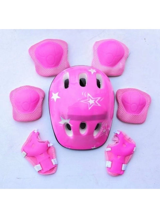 7-Piece Kids Helmet and Protective Gear Set for Roller Skating and Ice Skating 